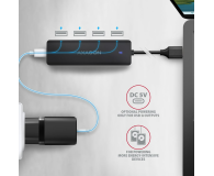 AXAGON HUE-C1A, 4x USB 5Gbps TRAVEL hub, USB-C, USB-A - 1353426 - zdjęcie 3